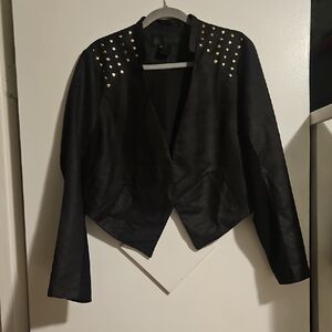 Kardashian Kollection Black Studded Blazer
